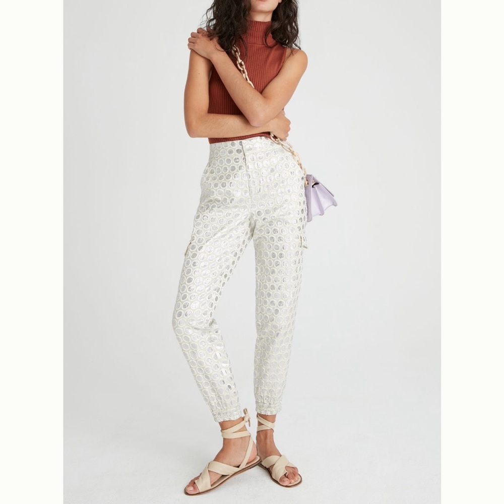 🆕 Anthropologie Silver Dot Utility Jogger